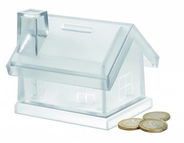 Logotrade advertising products photo of: Plastic house coin bank