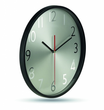 Logotrade advertising product picture of: Wall clock w silver background