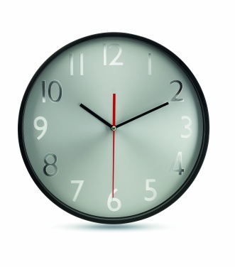 Logo trade corporate gift photo of: Wall clock w silver background