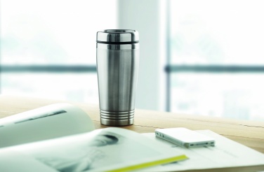Logotrade promotional item image of: Double wall travel cup 400ml