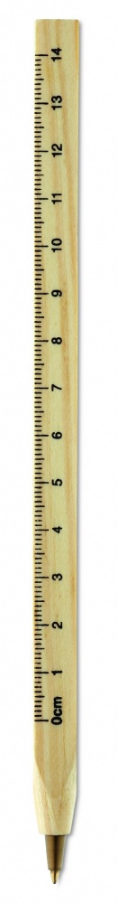 Logotrade promotional item picture of: Wooden ruler pen