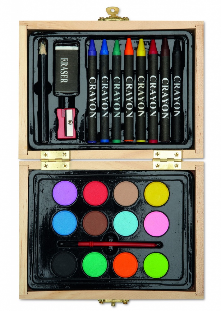 Logotrade advertising product picture of: Painting set in wooden box