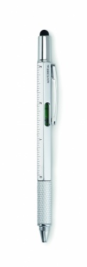 Logo trade business gift photo of: Spirit level pen with ruler