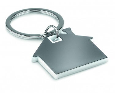 Logo trade advertising products image of: House shape plastic key ring Rezekne