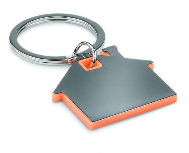Logotrade promotional gift picture of: House shape plastic key ring Rezekne