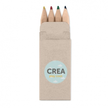 Logo trade advertising product photo of: 4 mini coloured pencils