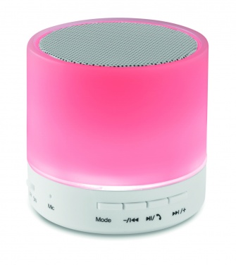 Logo trade promotional product photo of: Round wireless speaker LED