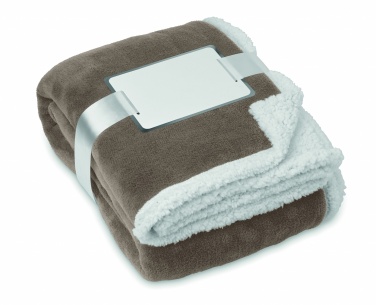 Logo trade promotional giveaway photo of: Blanket coral fleece/ sherpa