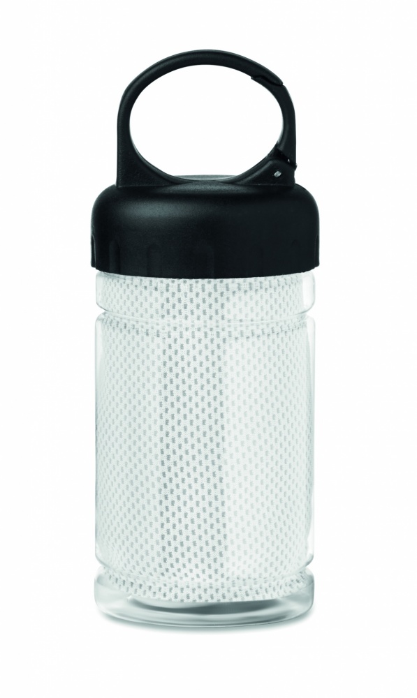 Logo trade advertising products image of: Cooling towel in PET bottle