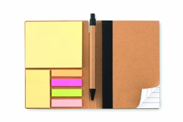 Logo trade corporate gifts image of: Notebook w/pen & memo pad