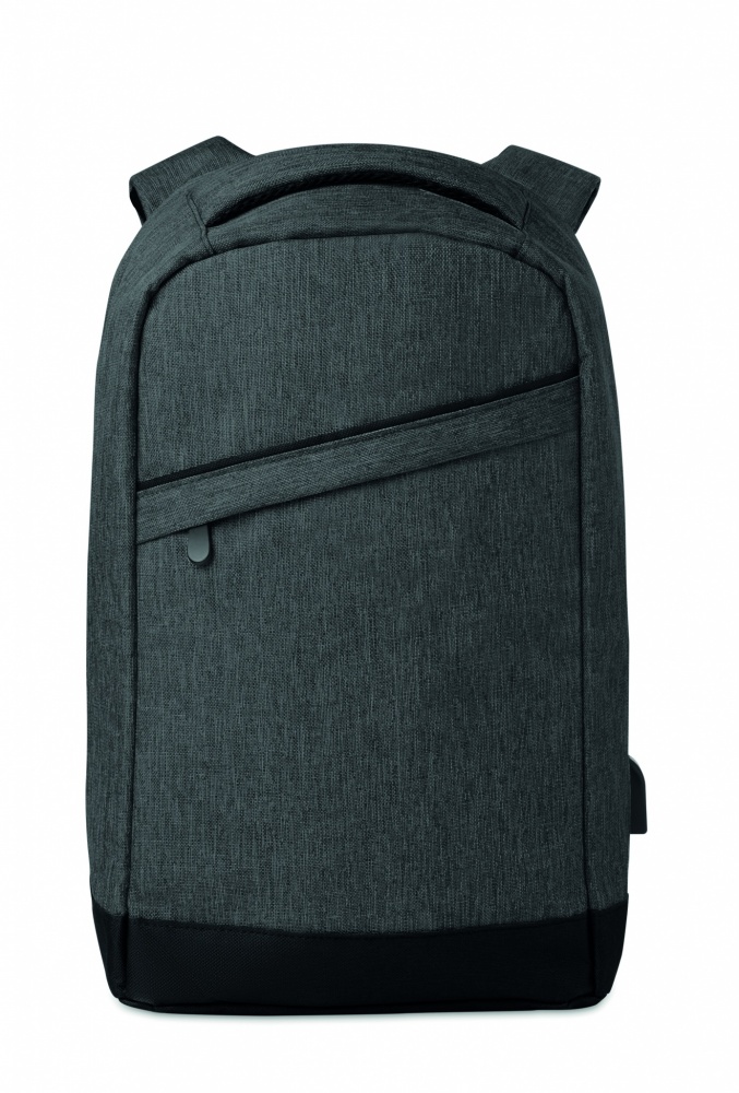 Logotrade advertising product image of: 2 tone backpack incl USB plug