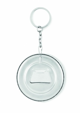 Logo trade promotional giveaways image of: Key ring with bottle opener Madona
