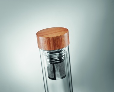 Logotrade promotional product image of: Double wall glass bottle 400ml München