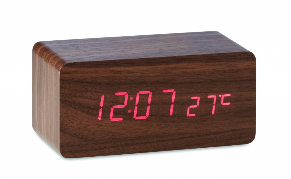Logo trade promotional gift photo of: LED clock/5W wireless charger