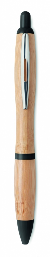 Logo trade promotional items picture of: Ballpoint pen made of ABS and bamboo