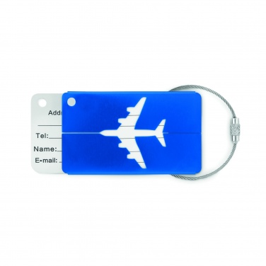 Logo trade promotional gifts image of: Aluminium luggage tag