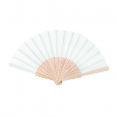 Logo trade promotional merchandise photo of: Manual hand fan wood