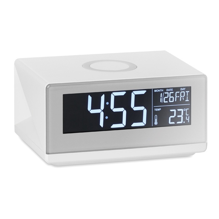 Logotrade advertising product picture of: LED clock & wireless charger5W