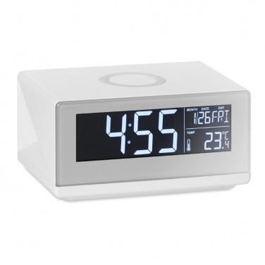 Logo trade promotional giveaways picture of: LED clock & wireless charger5W