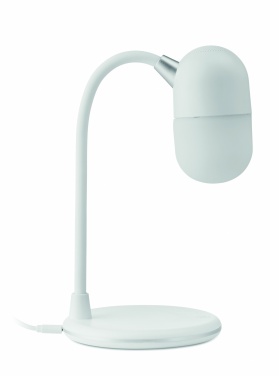 Logo trade corporate gifts image of: Wireless charging lamp speaker