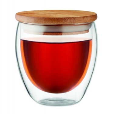Logo trade promotional merchandise picture of: Double wall glass 250ml Hamburg