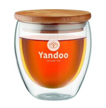 Logo trade promotional giveaway photo of: Double wall glass 250ml Hamburg