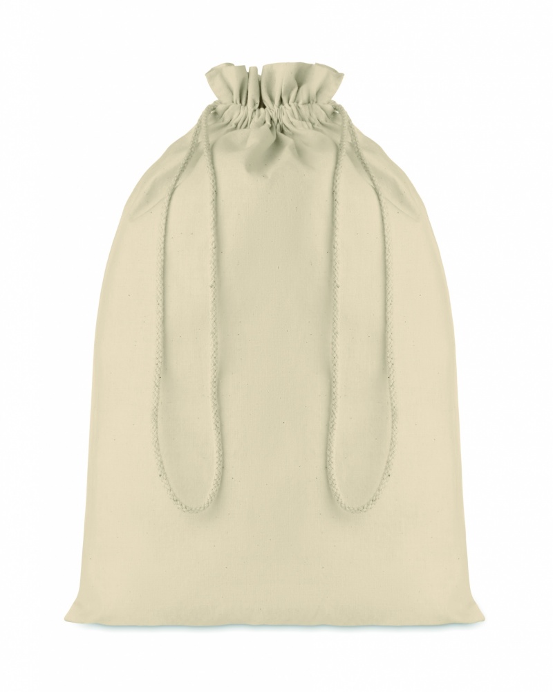 Logo trade promotional items image of: Large Cotton draw cord bag 30 x 47 cm