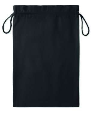 Logo trade corporate gifts picture of: Large Cotton draw cord bag black