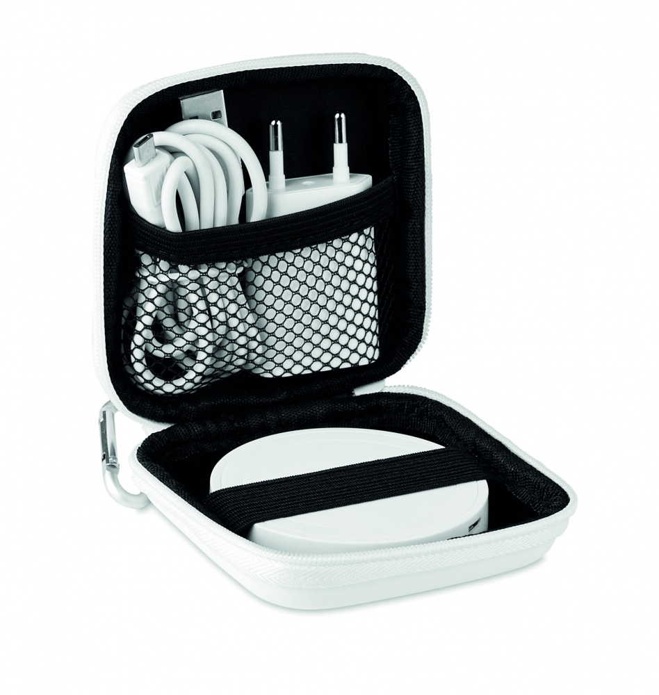 Logo trade promotional items picture of: Wireless charger travel set