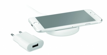 Logo trade promotional giveaway photo of: Wireless charger travel set