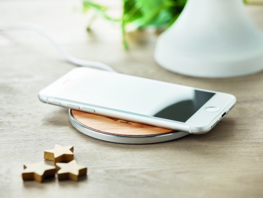 Logotrade promotional giveaways photo of: Bamboo wireless charger 10W DESPAD