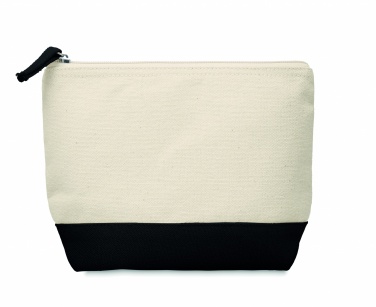 Logo trade promotional gift photo of: Bicolour cotton cosmetic bag