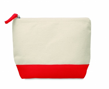 Logo trade promotional gifts image of: Bicolour cotton cosmetic bag