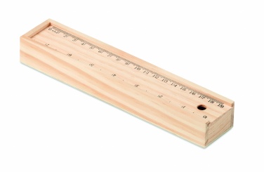 Logotrade promotional giveaway image of: Stationery set in wooden box