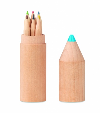 Logo trade promotional gifts picture of: 6 pencils in wooden box