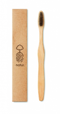 Logotrade promotional giveaway image of: Bamboo toothbrush in Kraft box