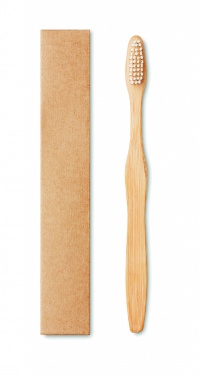 Logo trade corporate gift photo of: Bamboo toothbrush in Kraft box