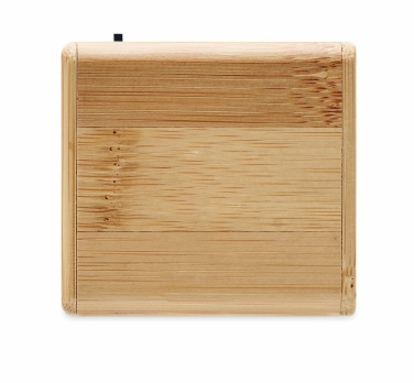 Logo trade promotional items image of: Bamboo wireless speaker