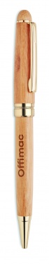 Logotrade promotional product image of: Bamboo twist-action ballpoint pen in a box