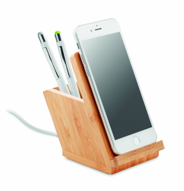 Logo trade advertising product photo of: Wireless charger pen holder 5W BAICOI