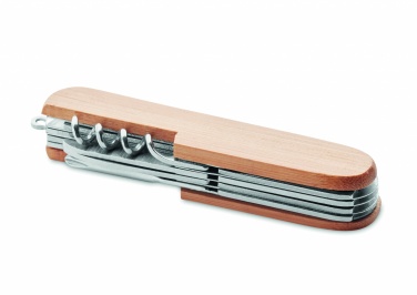 Logo trade promotional giveaway photo of: Multi tool pocket knife bamboo