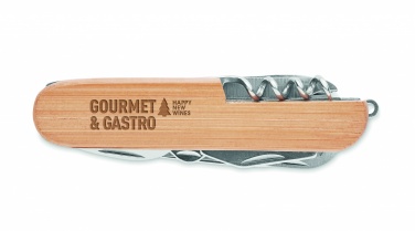 Logotrade promotional giveaway picture of: Multi tool pocket knife bamboo