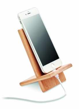 Logotrade promotional gifts photo of: Bamboo phone stand/ holder WHIPPY