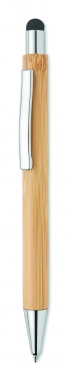 Logo trade promotional merchandise image of: Bamboo ballpoint pen with blue ink
