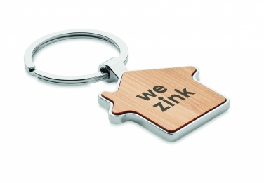 Logotrade business gift image of: House key ring metal bamboo NORDIC