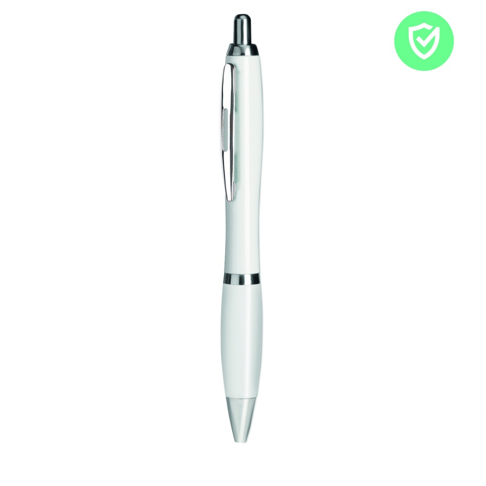 Logo trade promotional gifts image of: Pen with antibacterial barrel