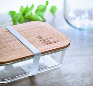 Logotrade promotional gift image of: Glass lunchbox with bamboo lid