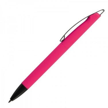 Logo trade business gifts image of: Metal ballpen soft touch BRESCIA