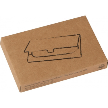 Logo trade business gifts image of: Metal business card holder CORNWALL