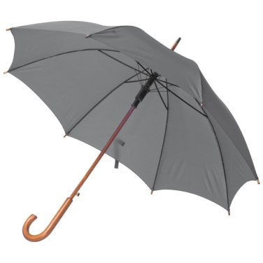 Logo trade promotional products image of: Wooden automatic umbrella NANCY